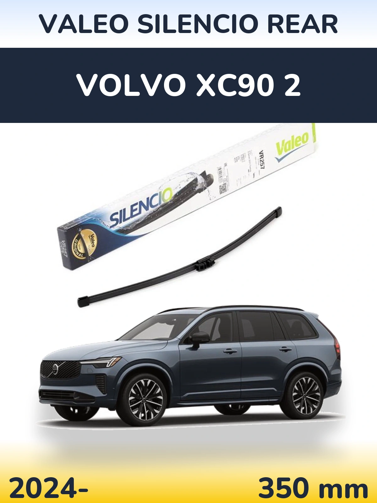 Rear wiper blade Valeo Silencio Rear 350 mm for Volvo XC90 2 2024-2026