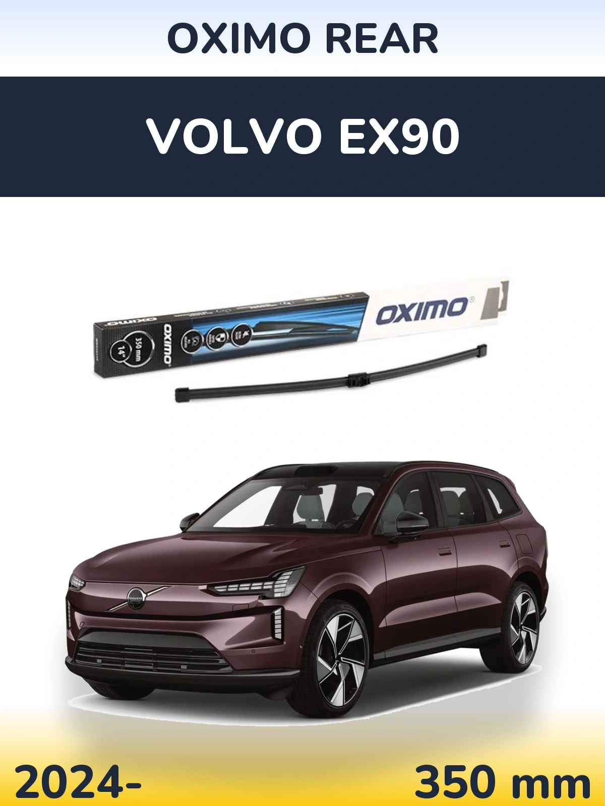 Rear wiper blade Oximo Rear 350 mm for Volvo EX90 2024-2026