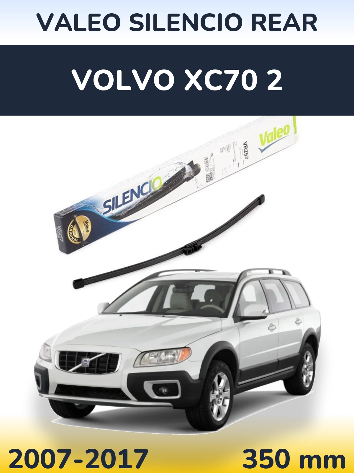 Rear wiper blade Valeo Silencio Rear 350 mm for Volvo XC70 2 2007-2017
