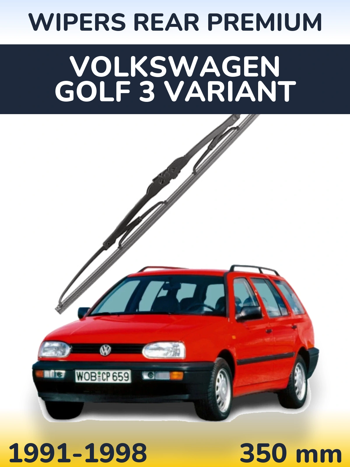 Tylna wycieraczka WIPERS REAR PREMIUM 350 mm do Volkswagen Golf 3 Variant 1991-1998