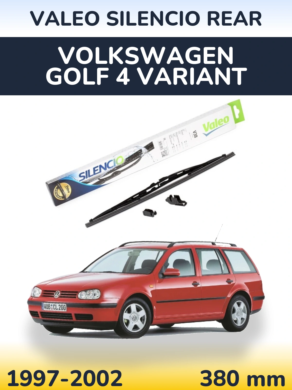 Tylna wycieraczka Valeo Silencio Rear 380 mm do Volkswagen Golf 4 Variant 1997-2002