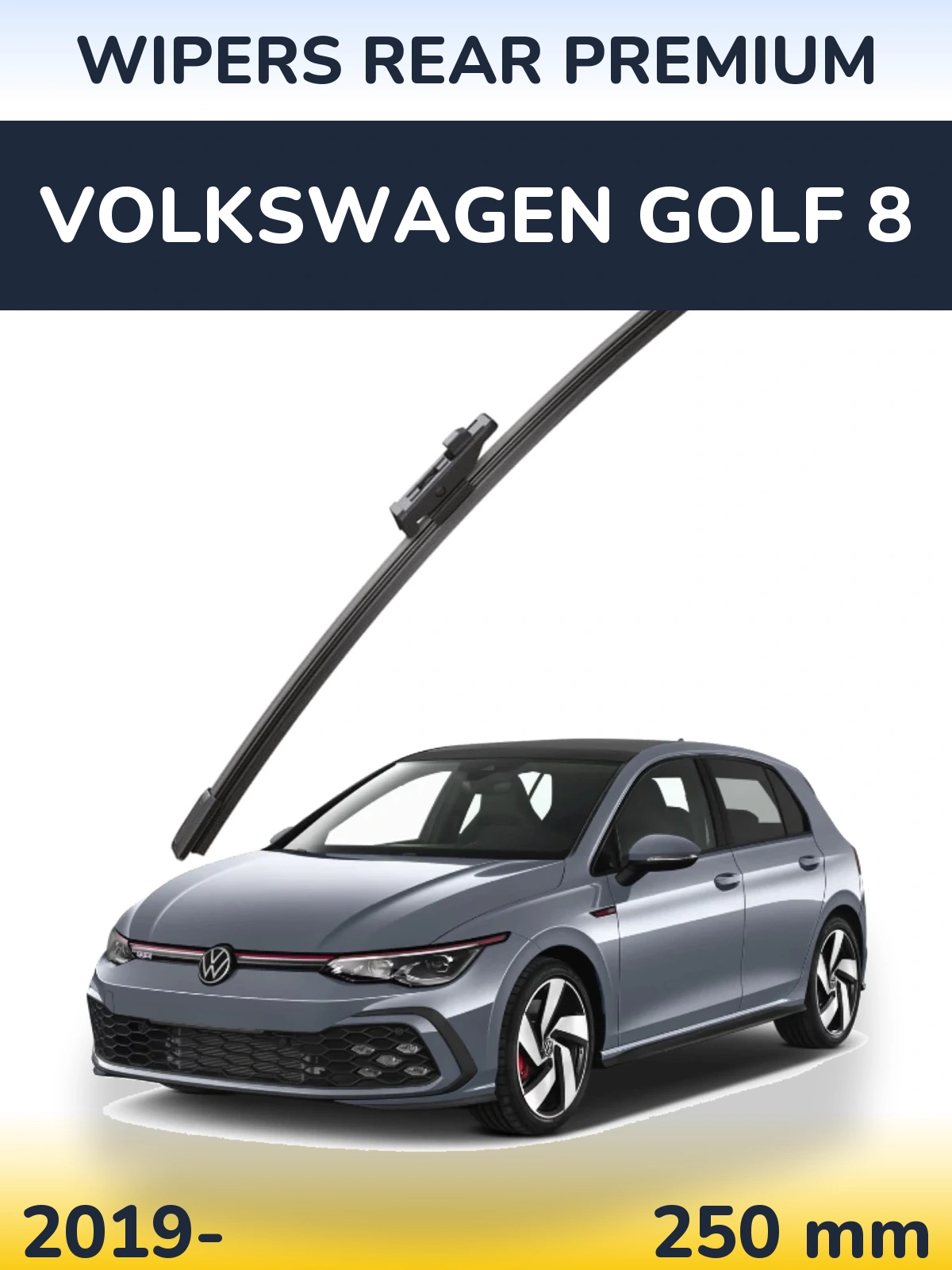 Rear wiper blade WIPERS REAR PREMIUM 250 mm for Volkswagen Golf 8 2019-2026