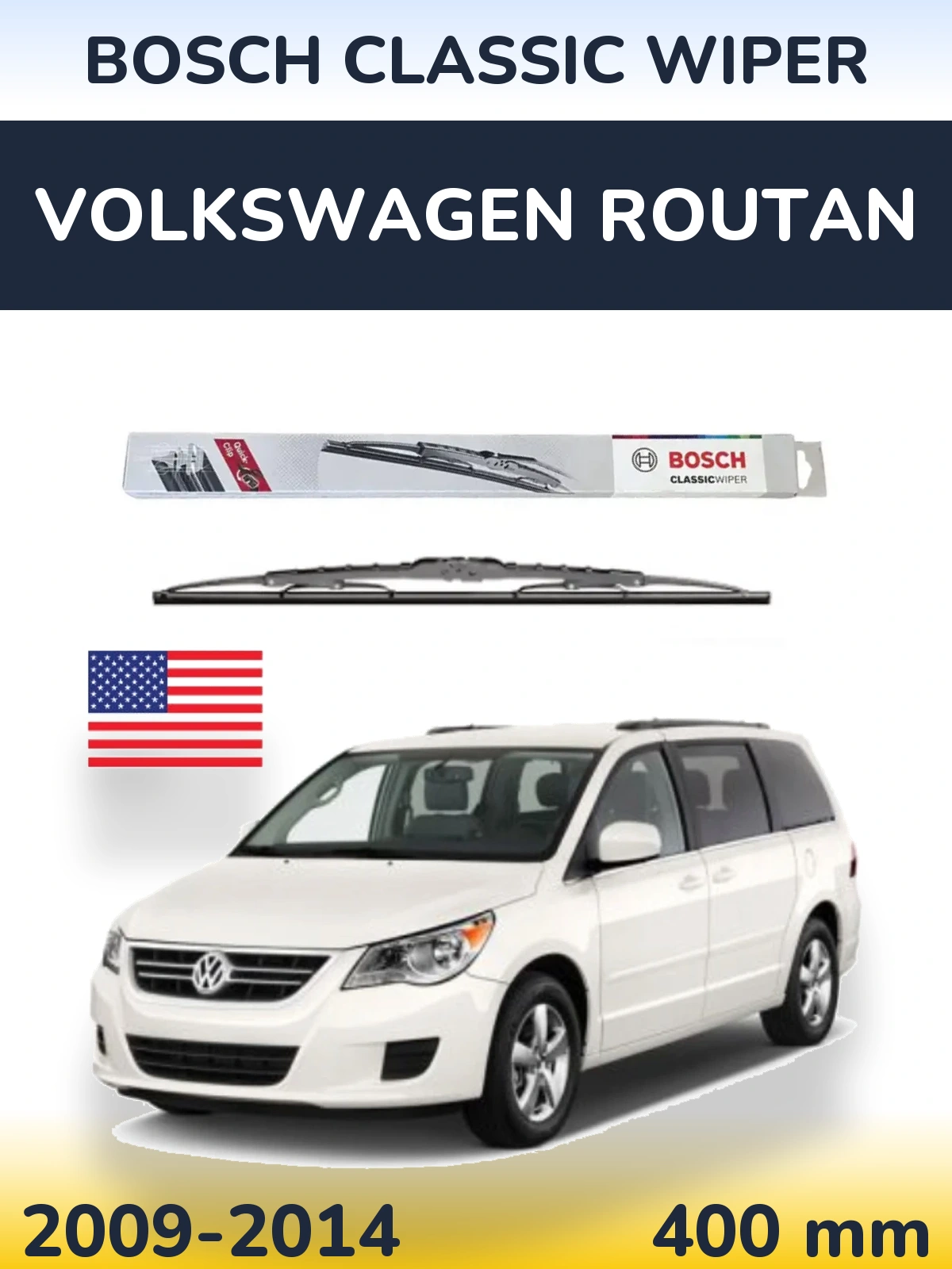 Tylna wycieraczka BOSCH Classic Wiper 400 mm do Volkswagen Routan 2009-2014
