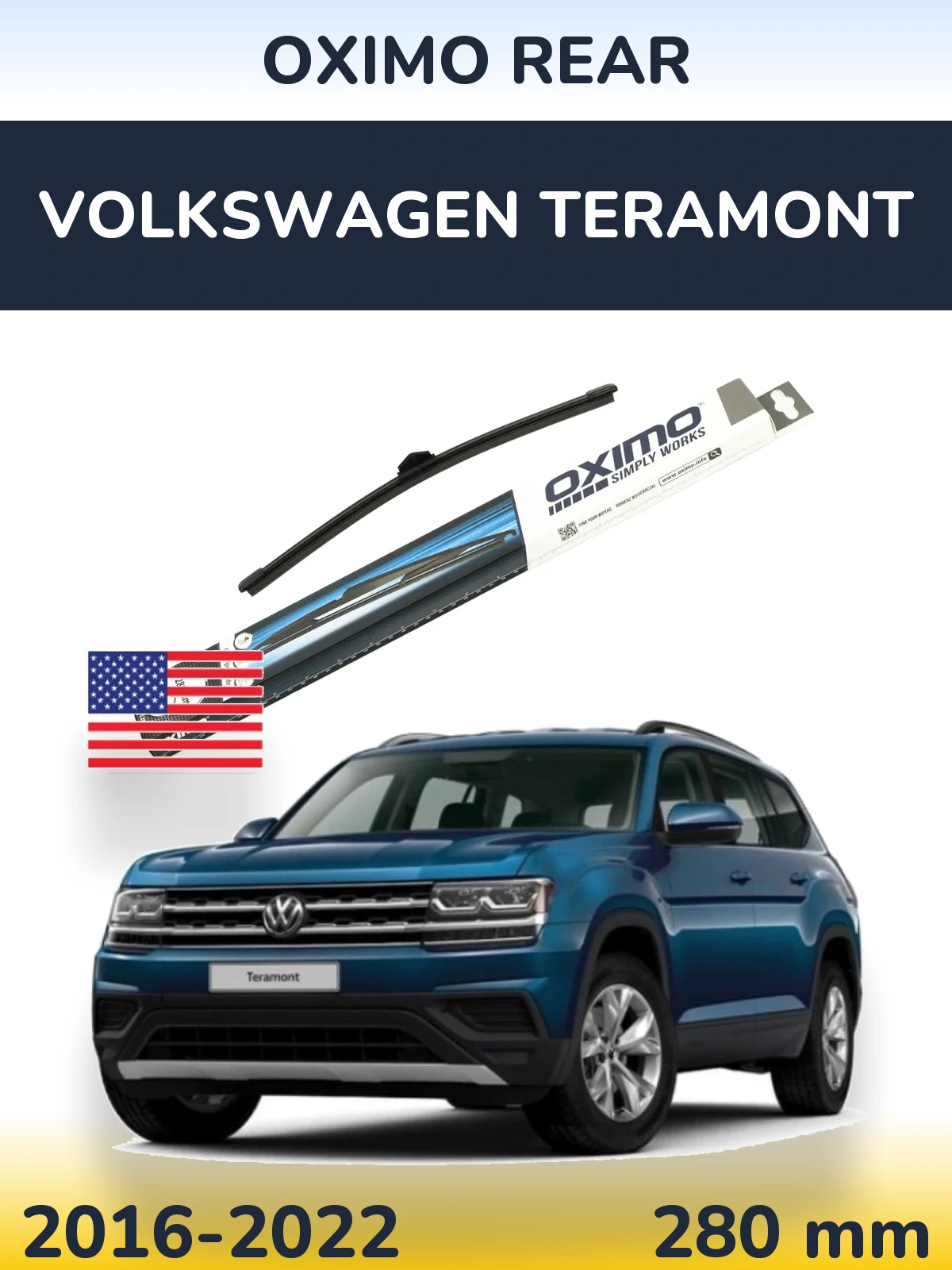 Задня щітка Oximo Rear 280 мм для Volkswagen Teramont 2016-2022
