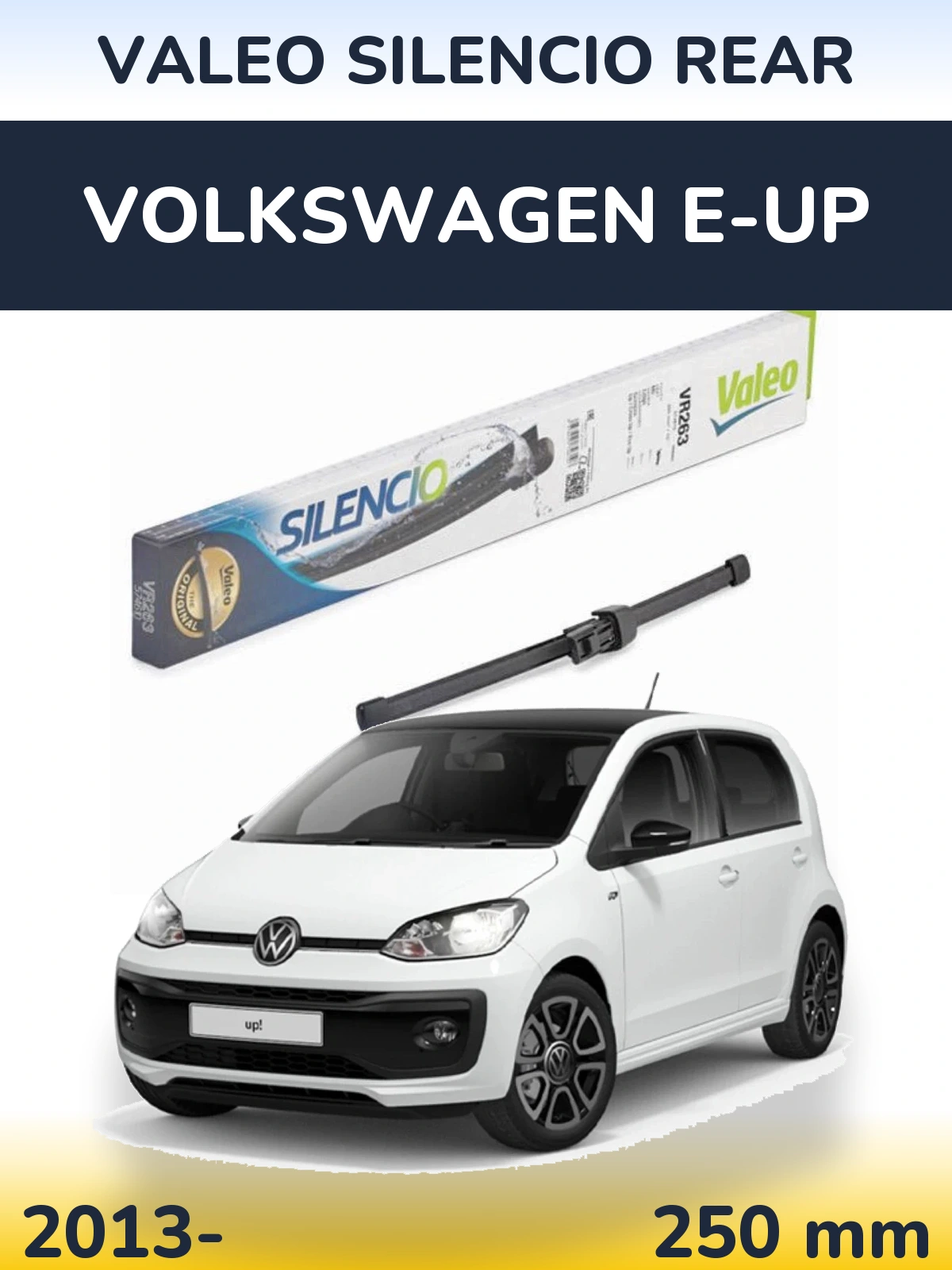 Задня щітка Valeo Silencio Rear 250 мм для Volkswagen e-Up 2013-2026