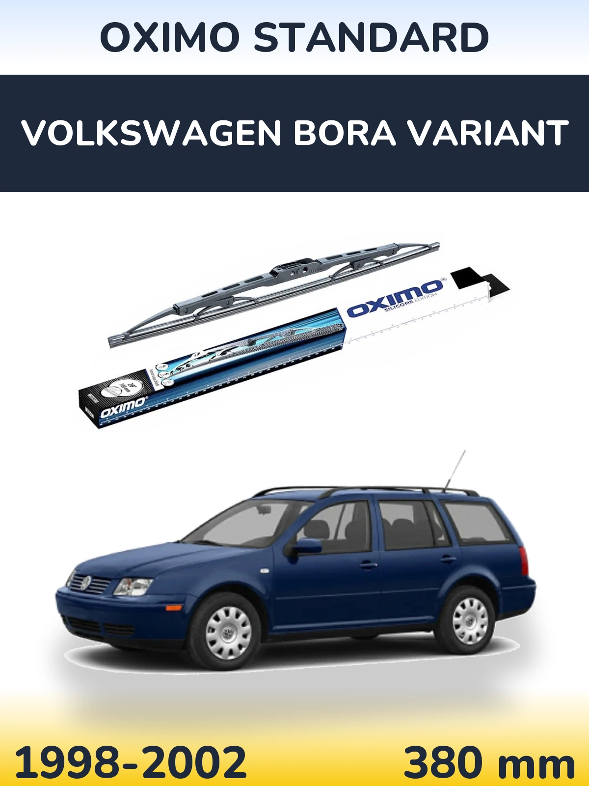 Задня щітка Oximo Standard 375 мм для Volkswagen Bora Variant 1998-2002