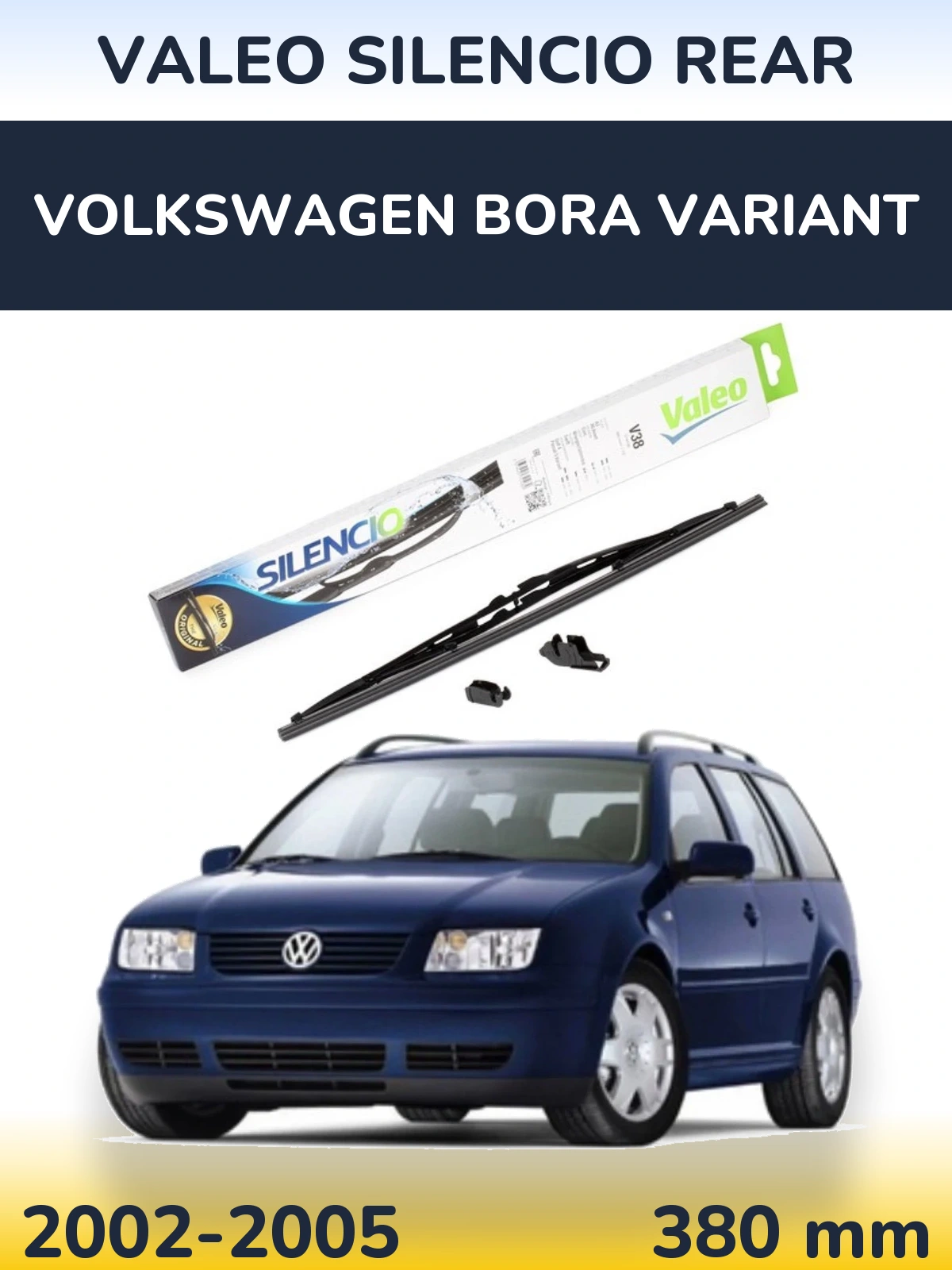 Tylna wycieraczka Valeo Silencio Rear 380 mm do Volkswagen Bora Variant 2002-2005