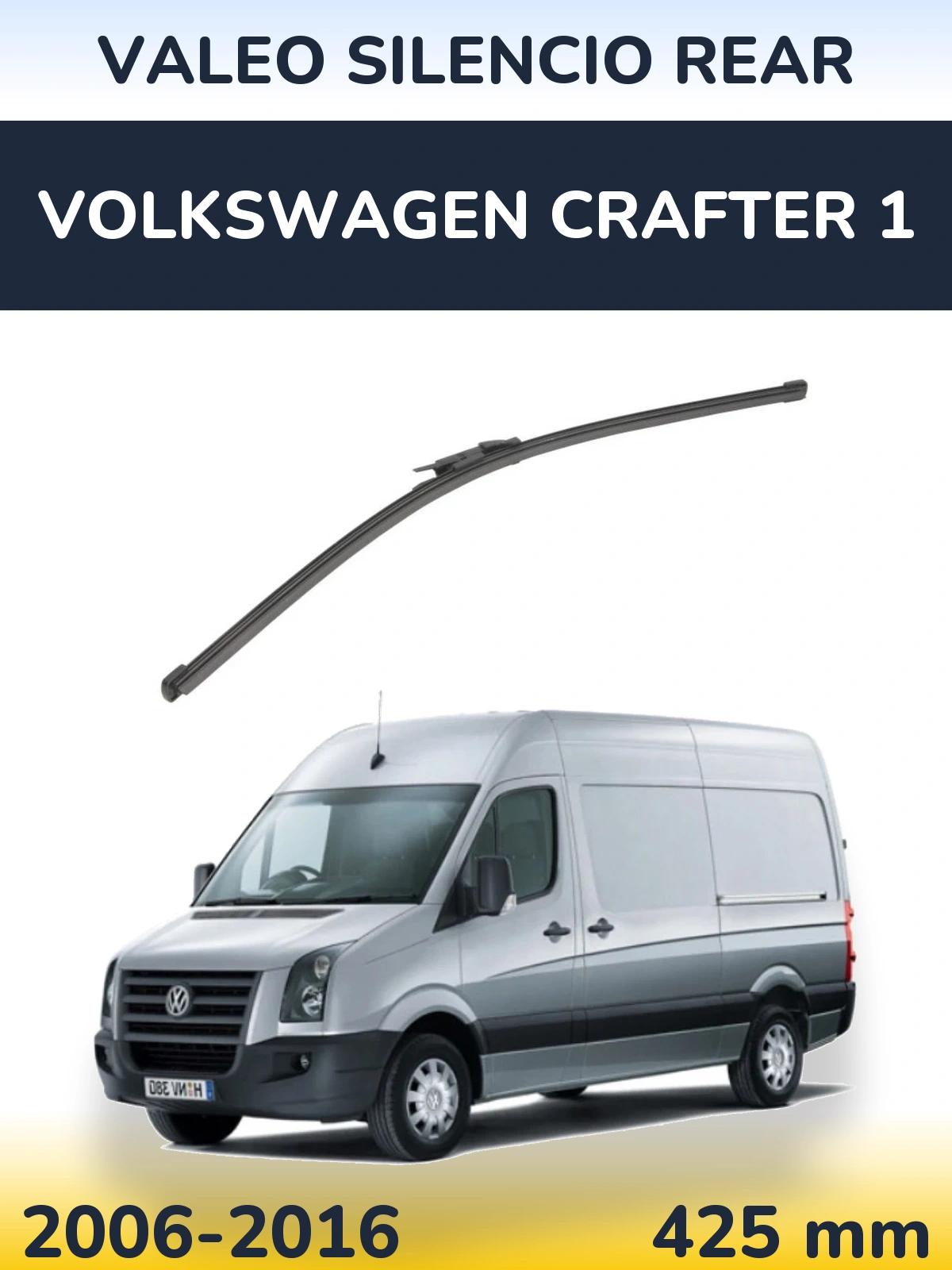 Rear wiper blade Valeo Silencio Rear 425 mm for Volkswagen Crafter 1 2006-2016
