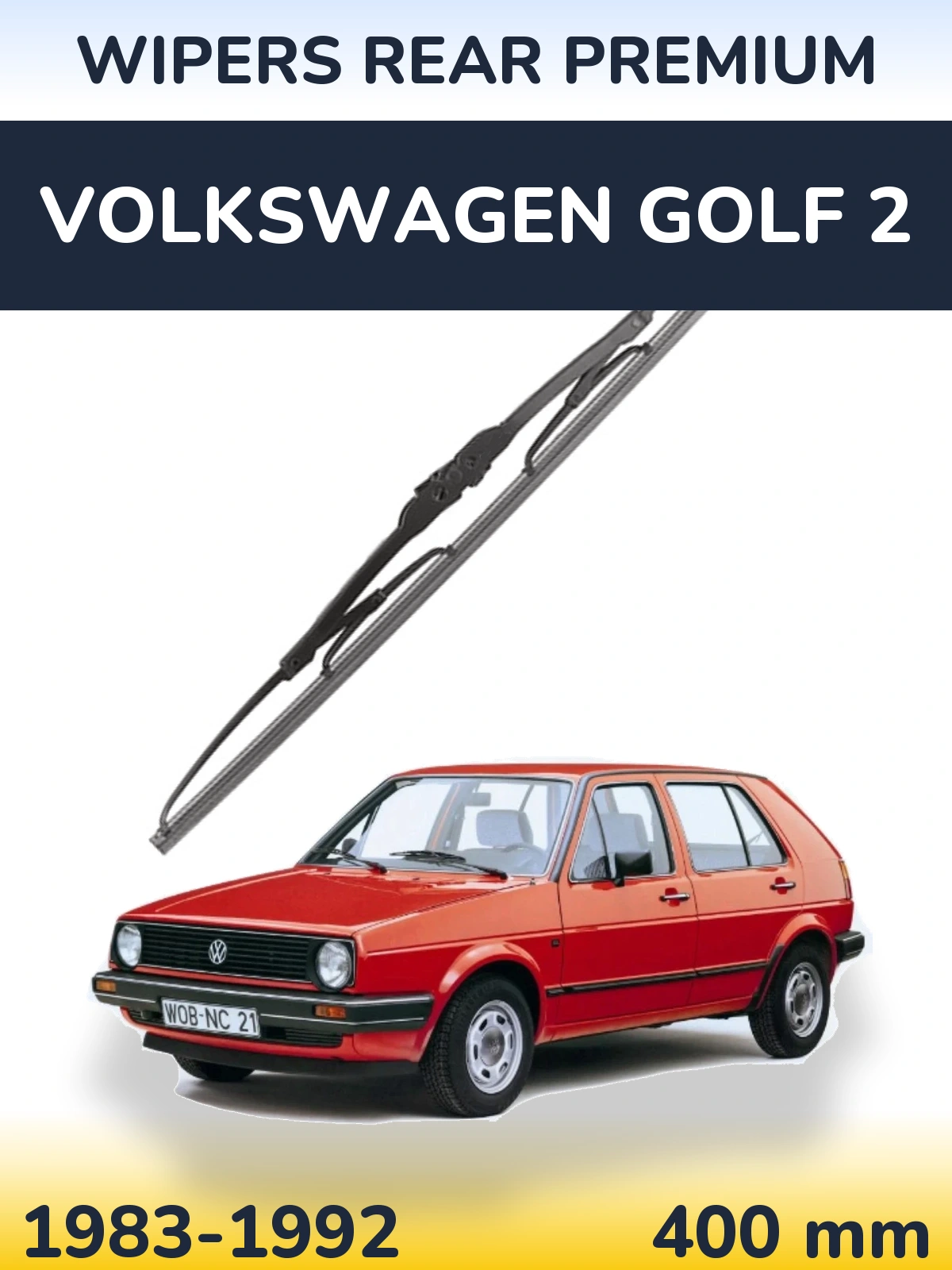 Задня щітка WIPERS REAR PREMIUM 400 мм для Volkswagen Golf 2 1983-1992