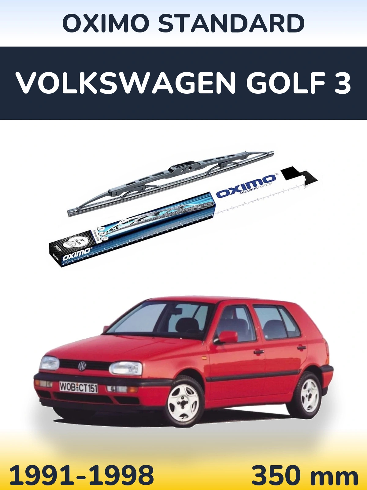 Rear wiper blade Oximo Standard 350 mm for Volkswagen Golf 3 1991-1998