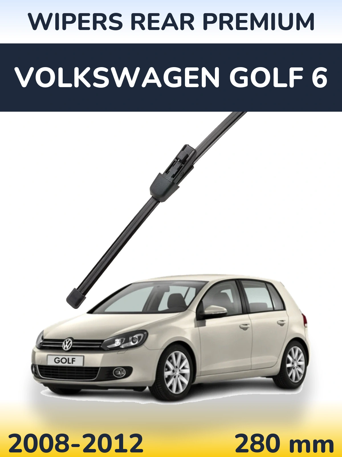 Rear wiper blade WIPERS REAR PREMIUM 280 mm for Volkswagen Golf 6 2008-2012