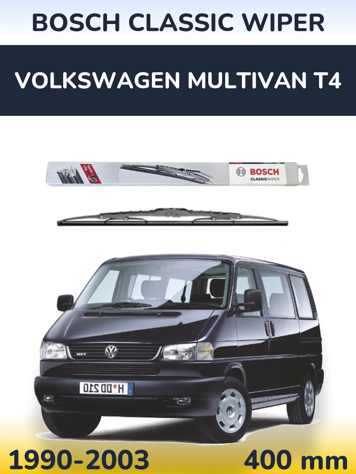 Tylna wycieraczka BOSCH Classic Wiper 400 mm do Volkswagen Multivan T4 1990-2003