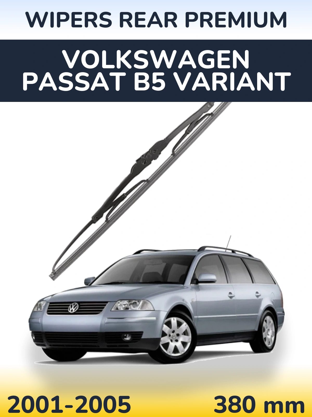 Rear wiper blade WIPERS REAR PREMIUM 380 mm for Volkswagen Passat B5 Variant 2001-2005