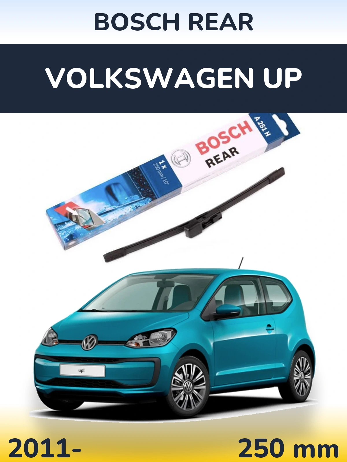 Tylna wycieraczka BOSCH Rear 250 mm do Volkswagen Up 2011-2026