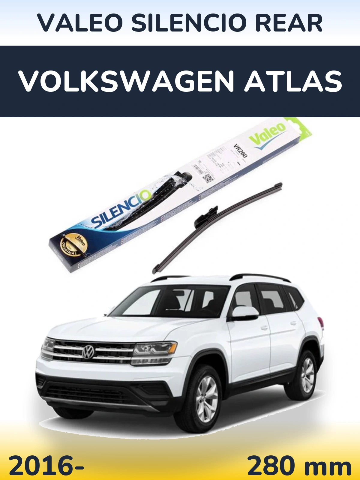 Tylna wycieraczka Valeo Silencio Rear 280 mm do Volkswagen Atlas 2016-2026