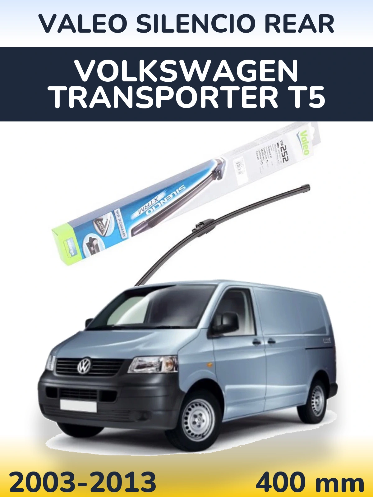 Задня щітка Valeo Silencio Rear 404 мм для Volkswagen Transporter T5 2003-2013