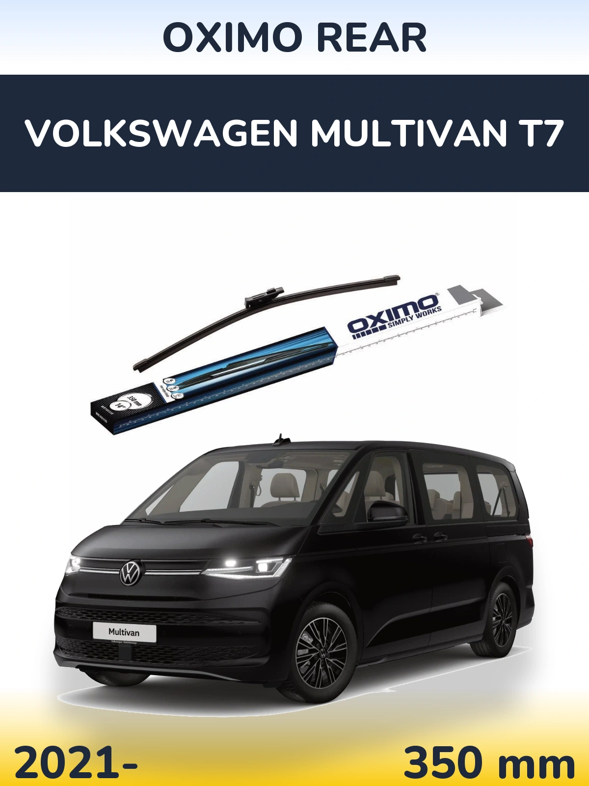 Rear wiper blade Oximo Rear 350 mm for Volkswagen Multivan T7 2021-2026