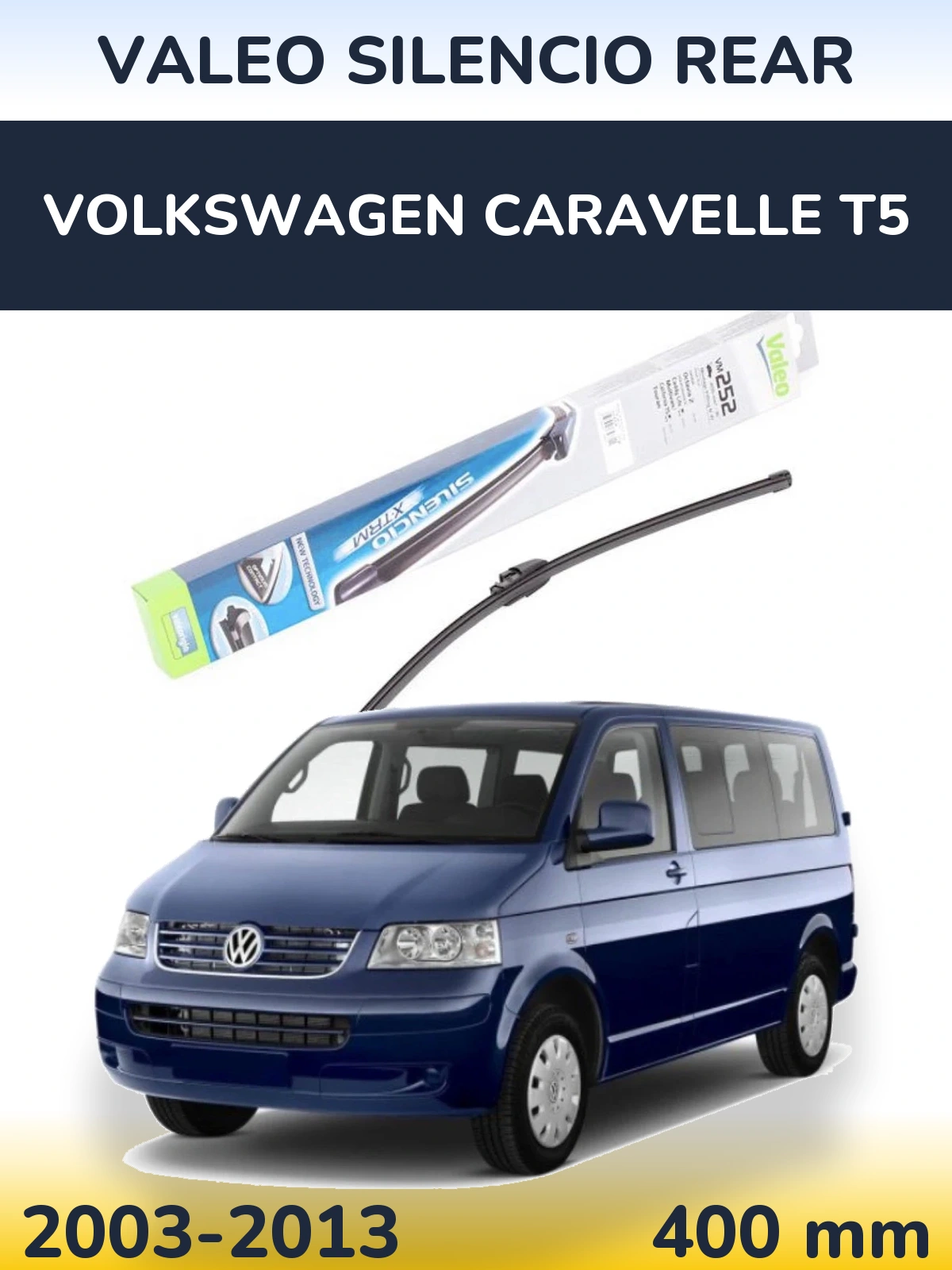 Задня щітка Valeo Silencio Rear 404 мм для Volkswagen Caravelle T5 2003-2013