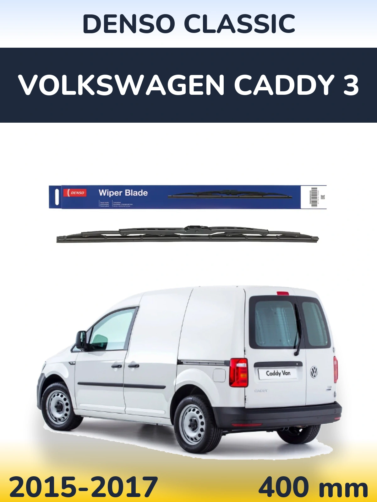 Tylna wycieraczka Denso Classic 400 mm do Volkswagen Caddy 3 2015-2017