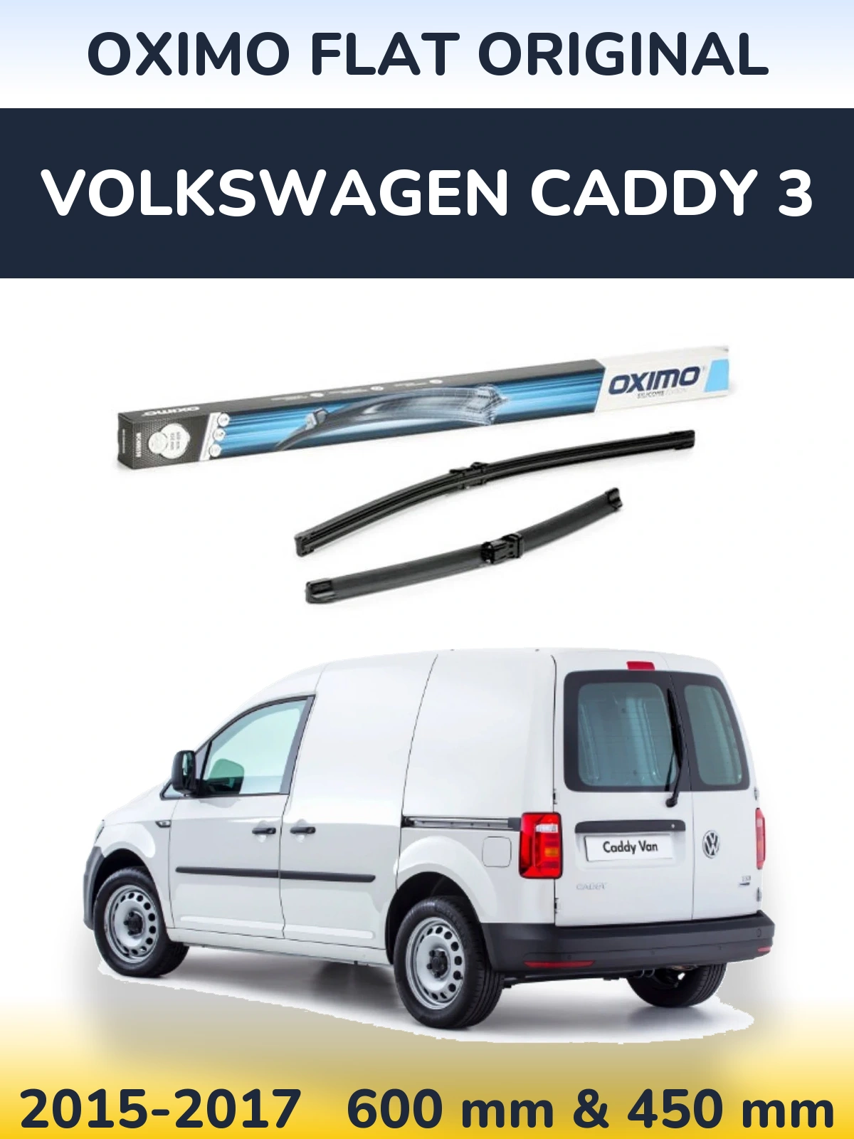 Komplet przednich wycieraczek Oximo Flat Original 600 & 450 mm do Volkswagen Caddy 3 2015-2017