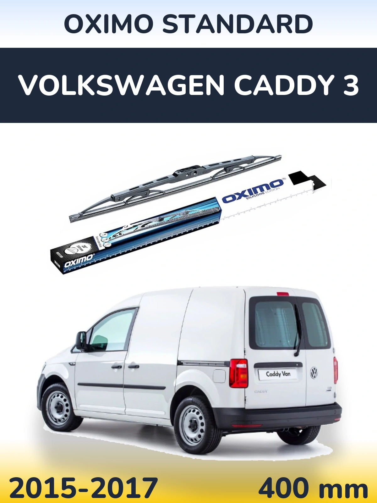 Rear wiper blade Oximo Standard 400 mm for Volkswagen Caddy 3 2015-2017