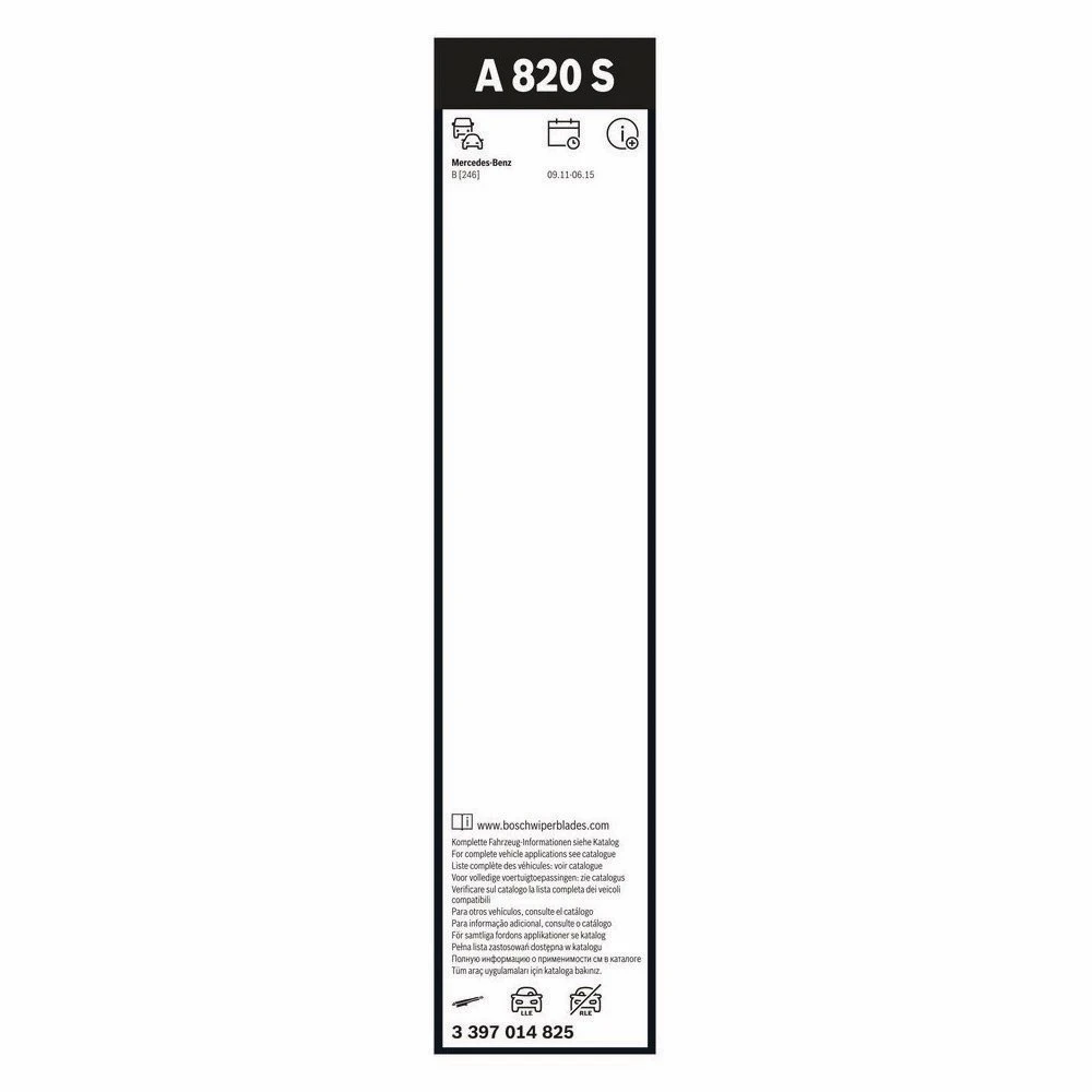 Комплект передніх щіток BOSCH AeroTwin 650 & 475 мм для Mercedes B Class 2011-2015