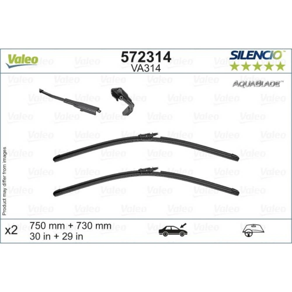 Wiper blades Valeo Aqua Blade for Ford Galaxy