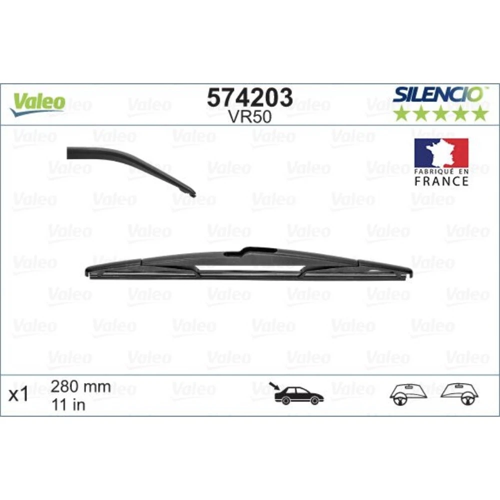 Tylna wycieraczka Valeo Silencio Rear 280 mm do Peugeot 308 SW 2013-2021