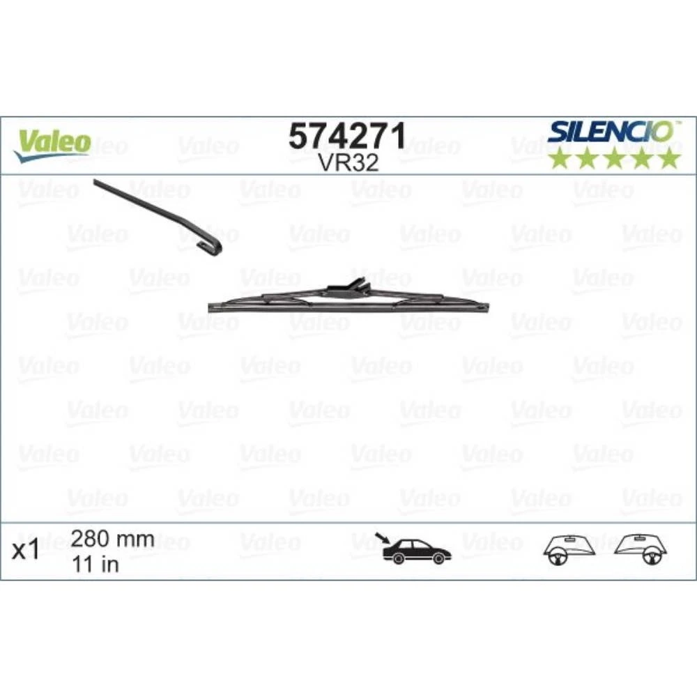 Tylna wycieraczka Valeo Silencio Rear 280 mm do Lexus LX 3 2012-2015