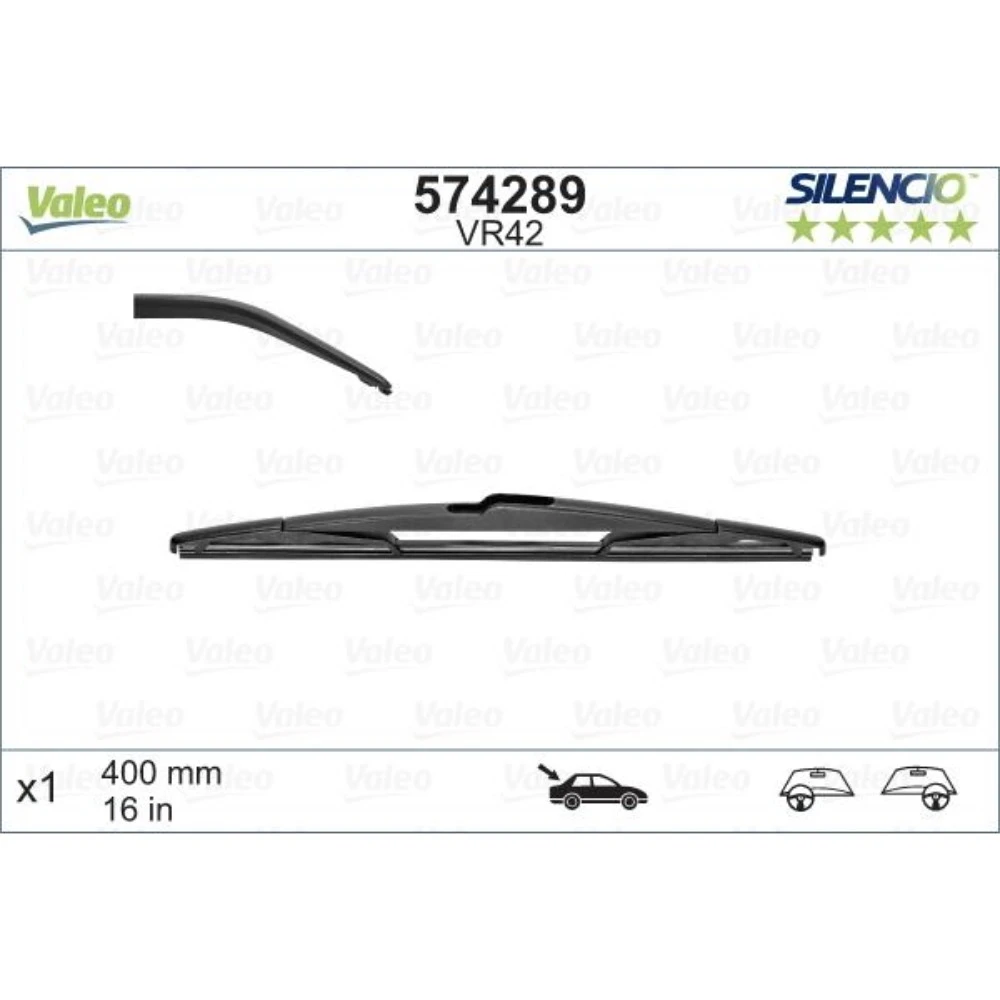 Tylna wycieraczka Valeo Silencio Rear 400 mm do Peugeot 207 2006-2012
