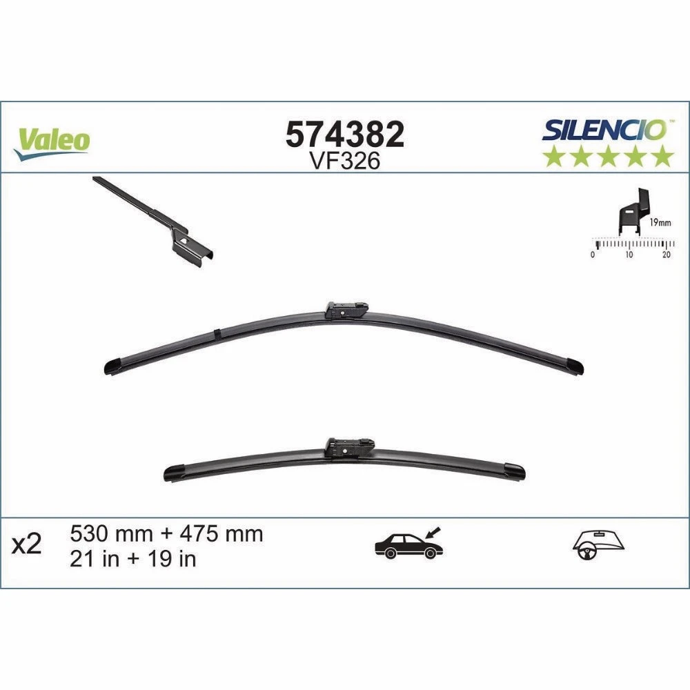 Wycieraczki Valeo Silencio Flat do Volkswagen Polo