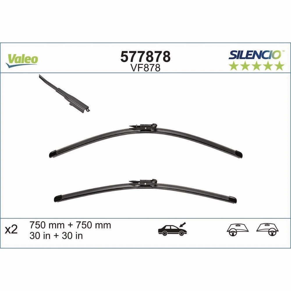 Wycieraczki Valeo Silencio Flat do Ford S-MAX