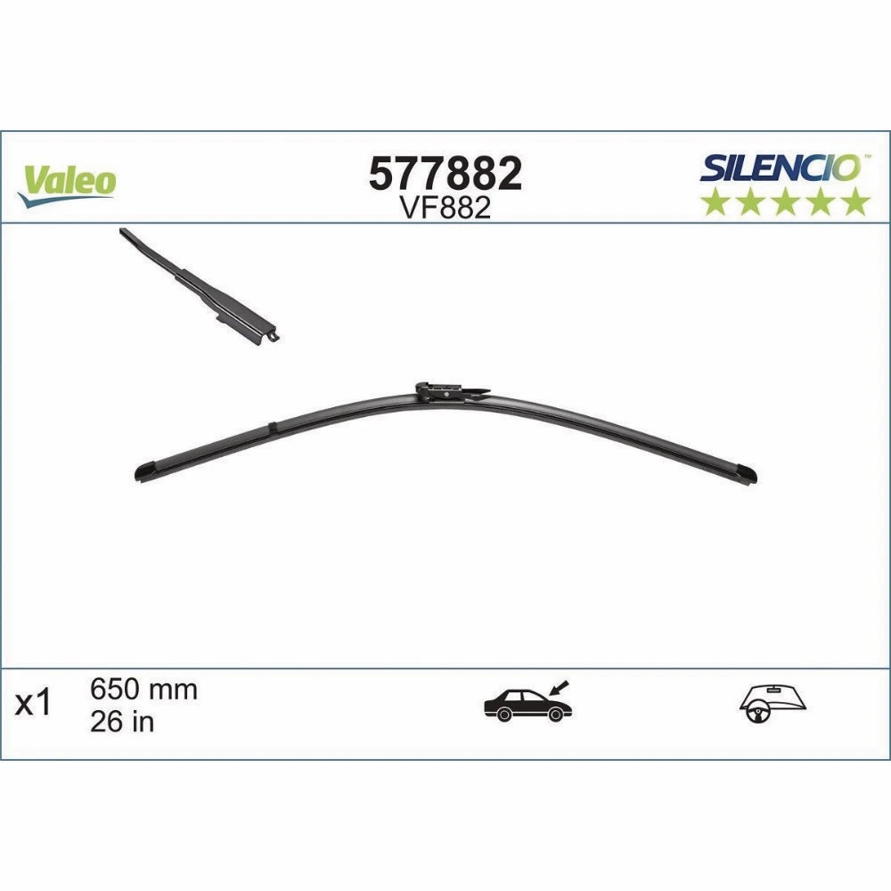 Wycieraczki Valeo Silencio Flat do Peugeot 108