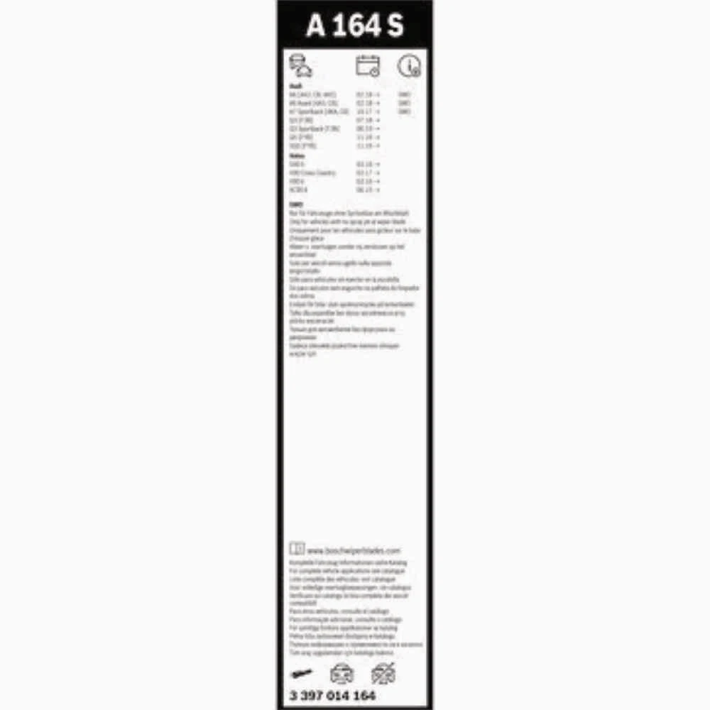 Komplet przednich wycieraczek BOSCH AeroTwin 630 & 500 mm do Volvo S90 2 2016-2026