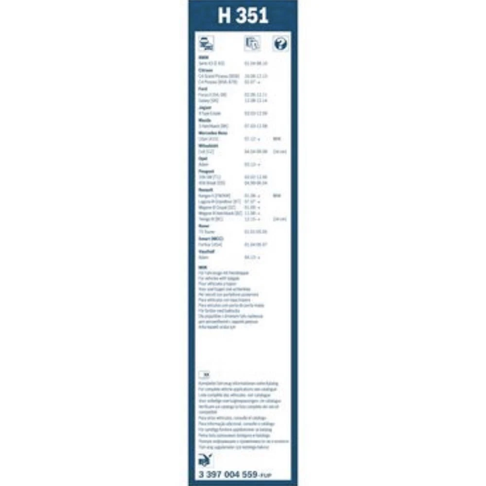 Tylna wycieraczka BOSCH Rear 350 mm do Mazda 3 2003-2009