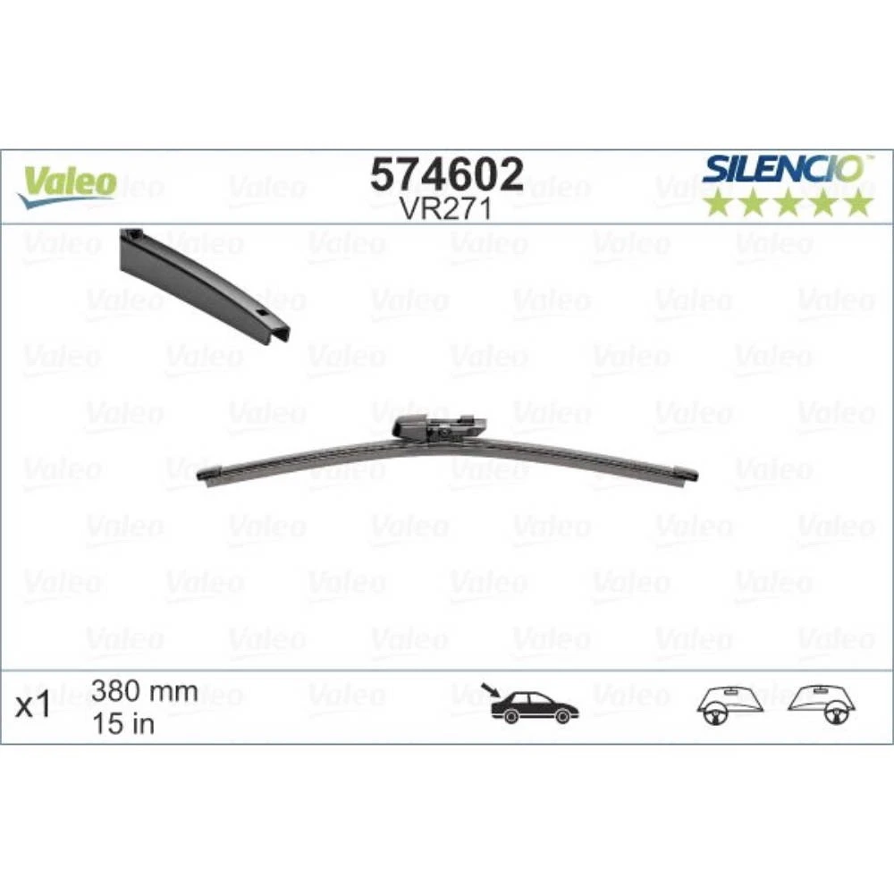 Задний дворник Valeo Silencio Rear 380 мм для Skoda Fabia 3 Combi 2014-2022