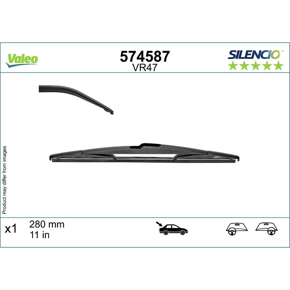Tylna wycieraczka Valeo Silencio Rear 280 mm do Pontiac Vibe 2002-2008